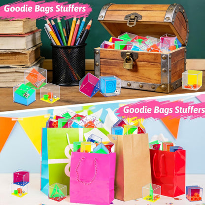 24PCS Mini Brain Teaser Puzzles Cubes Party Favors Bulk for Kids 4-8 8-12 Goodie Treat Bag Easter Basket Stuffers Classroom Treasure Chest Carnival Prizes Box Toys Pinata Filler Birthday Return Gifts