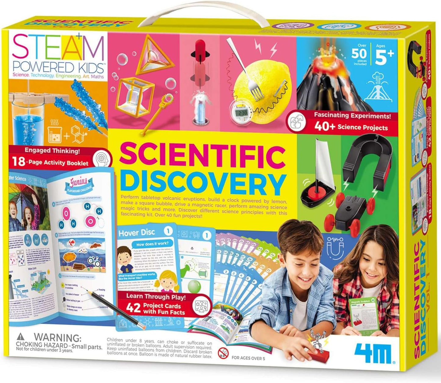 4M | STEAM Dinosaur World Exploration| Hands-On Science Kit with Dinosaur Figures & Fossil Experiments for Kids Ages 5+ - Educational Paleontology Toy Gift