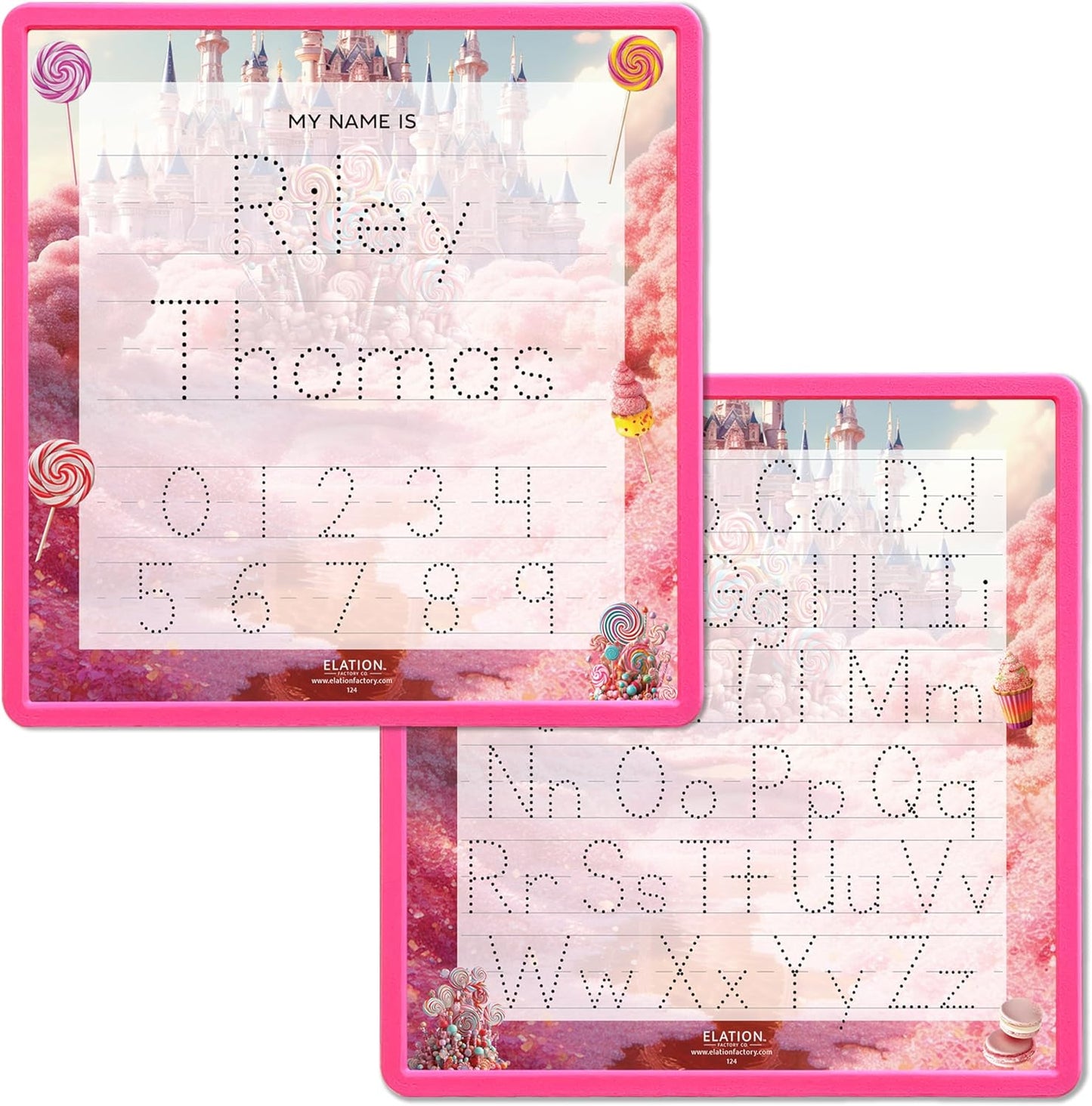 Kid's Name Tracing Board | Dry Erase Letter Tracing | Reusable Name Board | Alphabet Letters | Personalized | Candy Theme