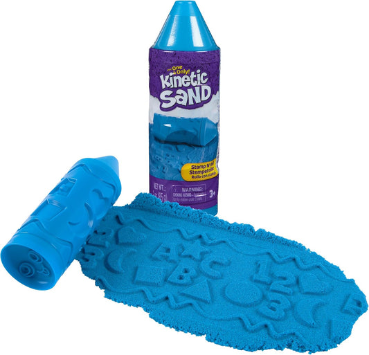 Kinetic Sand - Stamp N' Roll Pen with 85g Sand in The Colour of The Container for Stamping and Rolling Patterns for Children Aged 3 Years and Above Assorted Items, No Pre-Selection Possible