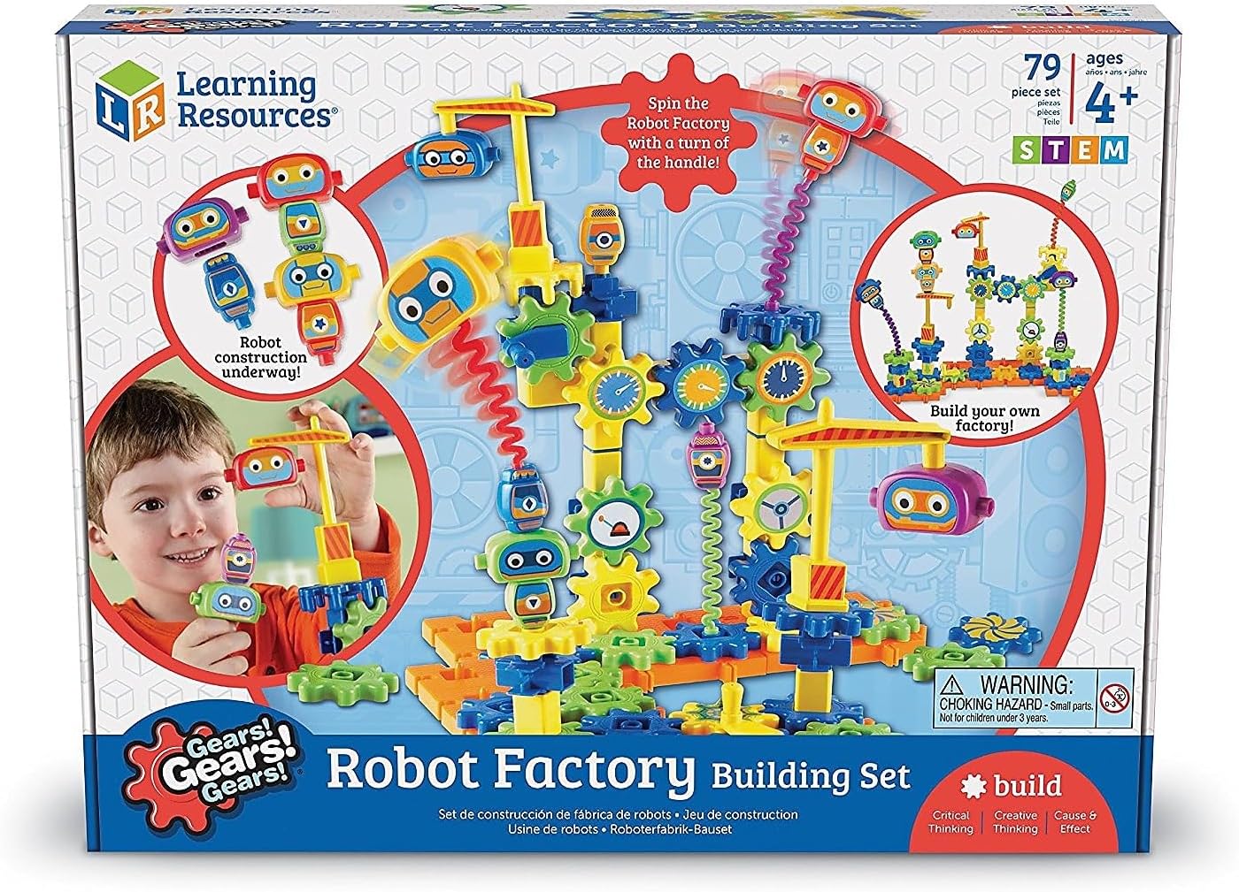 Learning Resources Gears! Gears! Gears! Space Explorers Building Set - 77 Pieces, Ages 4+, STEM Activities, Fine Motor Skills, Toddler Explorer Kit, Science and Construction, Boys and Girls Gifts