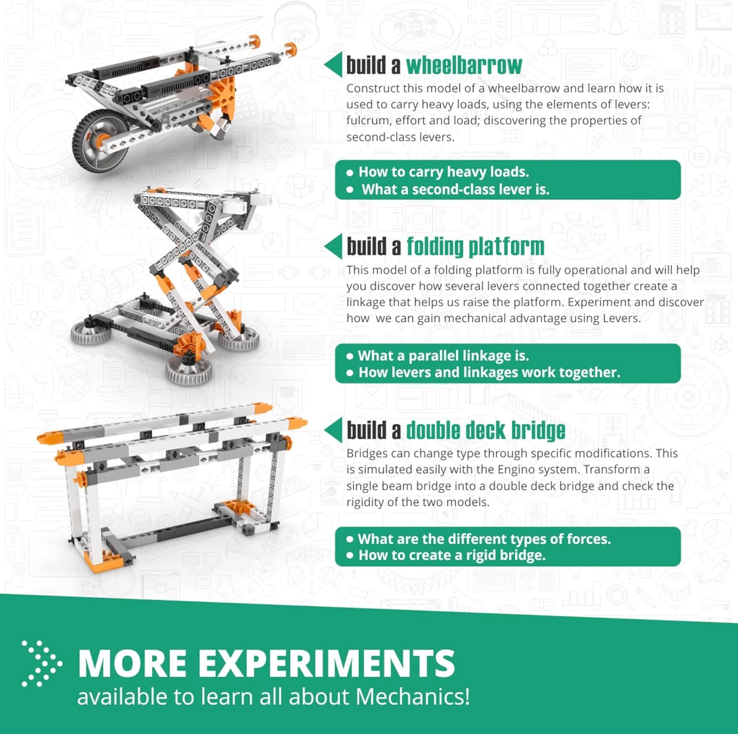 Engino- STEM Toys, Structures, Buildings & Bridges, Building Toys for Kids 9+, STEM Projects, Creative Engineering Kit, Gifts for Boys & Girls (9 Model Options)