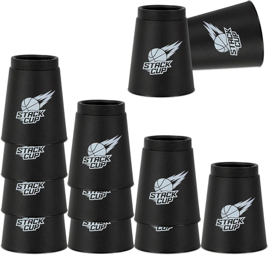 SEISSO Quick Stacking Cups, Stacking Cup Set Classic Stack Training Game Toys,12PCS Purple Stacking Cup Set for Boys Girls Kids