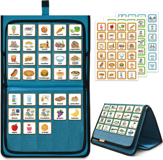 Visual Communication Book, Nonverbal Communication Board, Autism Language Vocabulary Learning Materials, Speech Articulation Therapy Cue Cards for Kids, Toddler Behavior Book for Home School