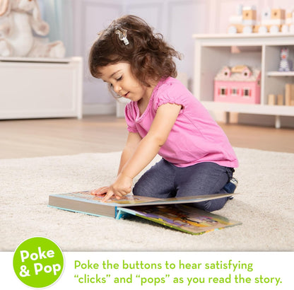 Melissa & Doug Poke-a-Dot! The Wheels on the Bus Wild Safari, Interactive Children's Board Book with Buttons to Pop, Educational Sensory Toy for Toddlers & Preschoolers Ages 3+ - FSC Certified