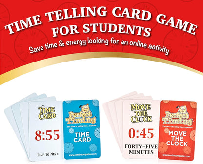Continuum Games Perfect Timing Game - Tell Time Cooperative Board Game for Kids - Fun Educational Family Game to Learn How to Read a Clock