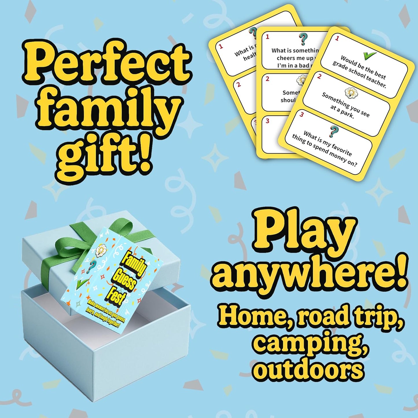 Family Bonding Game Filled with Conversation Starters - Fun Family Games for Kids & Adults - Family Activities - Family Games for Game Night - Guessing Games - Ages 8+, 3-8 Players, 30 Mins