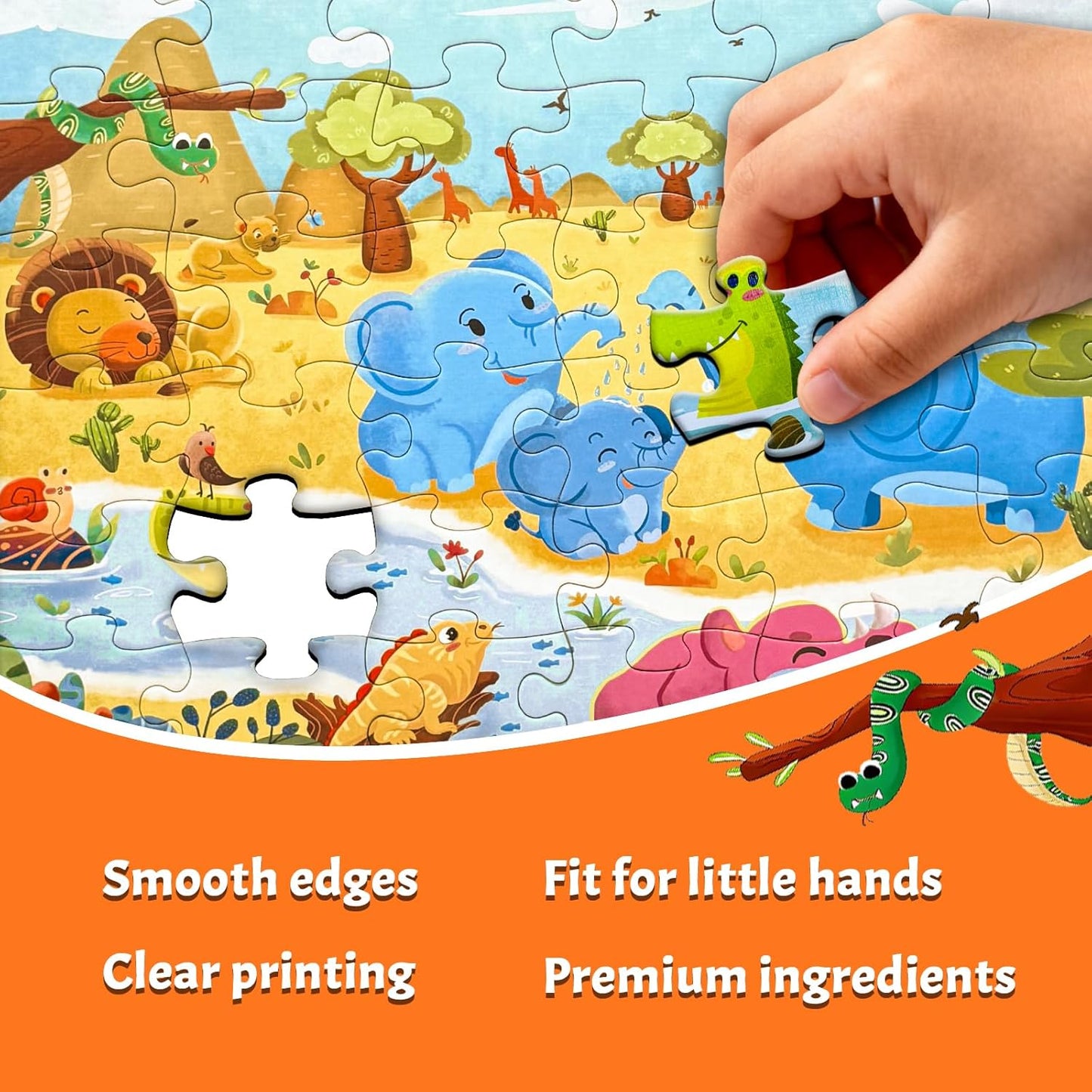 GIVEITALL Jigsaw Puzzles for Kids Ages 3-5 6-8 8-10 Year Old,Dog Planet Floor Puzzle 36 Pieces Enlightening Game Creative Gifts for Boys Girls (Dog)