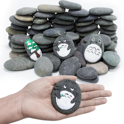Markdang Rocks for Painting 18 Pounds (Only 70-85pcs) 2-4” River Rock for Paint Natural Flat & Smooth Stones for Painting for Kids & Adult Craft Father's Day Gift