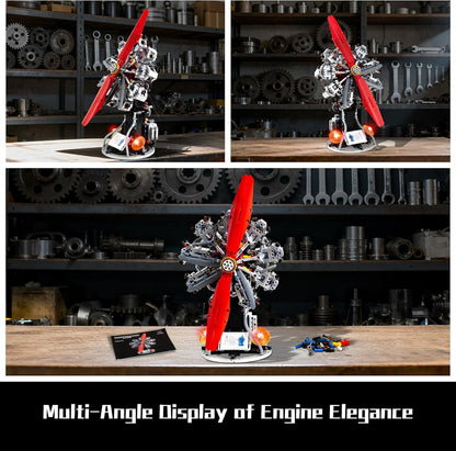 V8 Engine Model Kit that Runs,Visible Building Toys with APP Control, Motor & LED Light, Mini Engine kit for Adults & Boys Kids 14+ Years Old (770PCS)