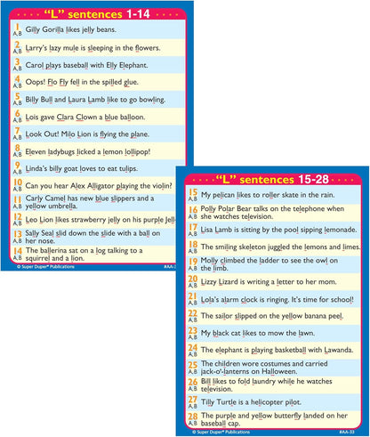 Super Duper Publications | Say and Do® Action Articulation L Sounds Fun Deck | Vocabulary and Language Development Flash Cards | Educational Learning Materials for Children