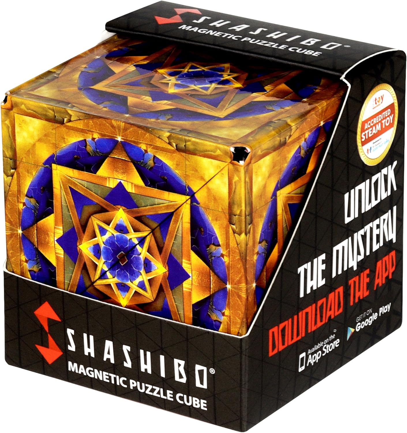 Shashibo Octa Shape Shifting Box - STEM Fidget Toy with Ultra Strong Magnets, Perfect Sensory Gift for Kids, Teens, and Adults – Pairs w/All Shashibo Cubes (Infinity)