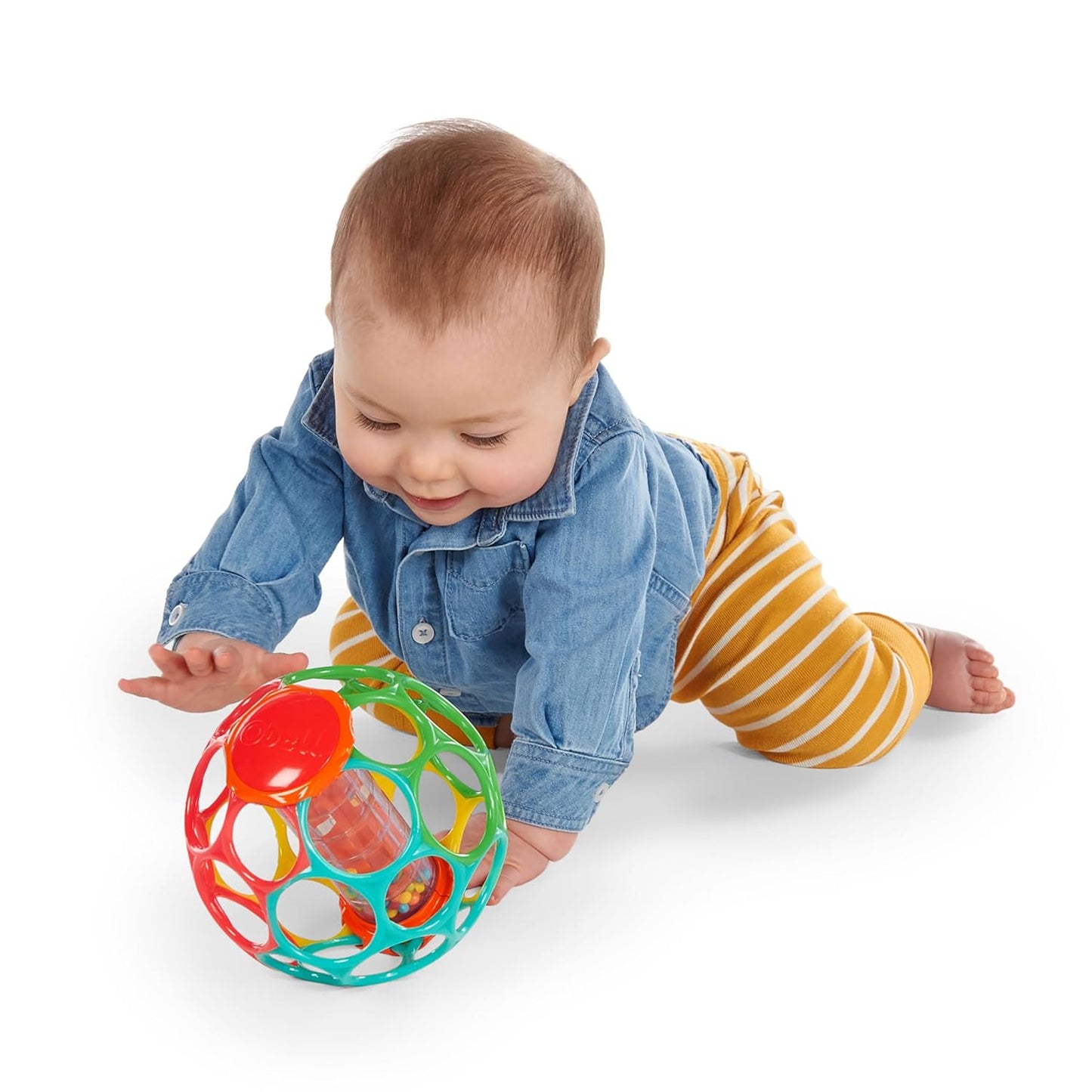 Bright Starts Oball Musical Toy, Jingle & Shake Pal, BPA-Free Easy-Grasp Baby Rattle Toy, Ages Newborn+