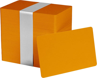Pack of 100 Premium Yellow Gold CR80 PVC Cards | 30 mil by easyIDea