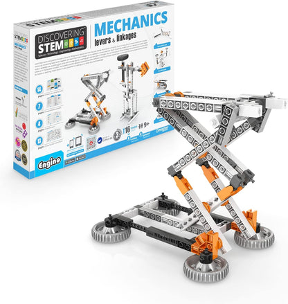 Engino- STEM Toys, Mechanics Cams & Cranks, Engineering Kit for Kids 9+, Learning & Education Set, Gifts for Boys & Girls, STEM Building Toys (8 Model Options)