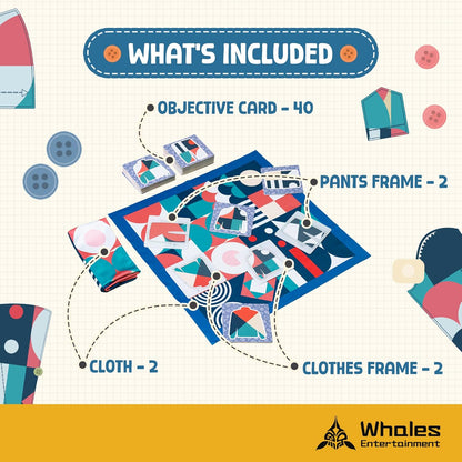 Whales Entertainment |Tailor Master Board Game for Kids 3 +| Family Game Night | Memory Matching Card with Bell Tap| Educational and Fun for Preschool,Toddlers and Parents|Helps Improve Concentration