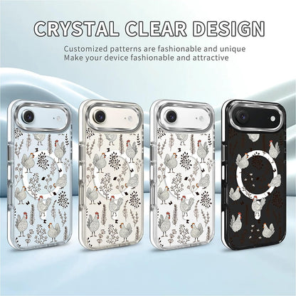 for iPhone 17 Pro Max Case [Compatible with Magsafe],Girls Women Clear Magnetic Case Silicone Shockproof Protective Cover with Pattern Colorful Motivational Letters