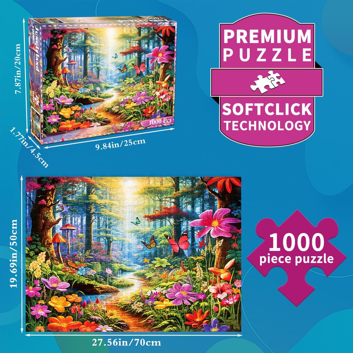 Jigsaw Puzzles for Adults 1000 Piece Puzzle for Adults 1000 Pieces Puzzle 1000 Pieces-Idyllic Rural Summer Landscape