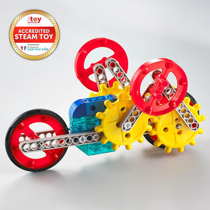 My Gears Transport Set - 118 Pieces - 8+ Activities - Gears Toys for Kids - Build Rotating, Moving Models - Building Toys for Kids Ages 4-8