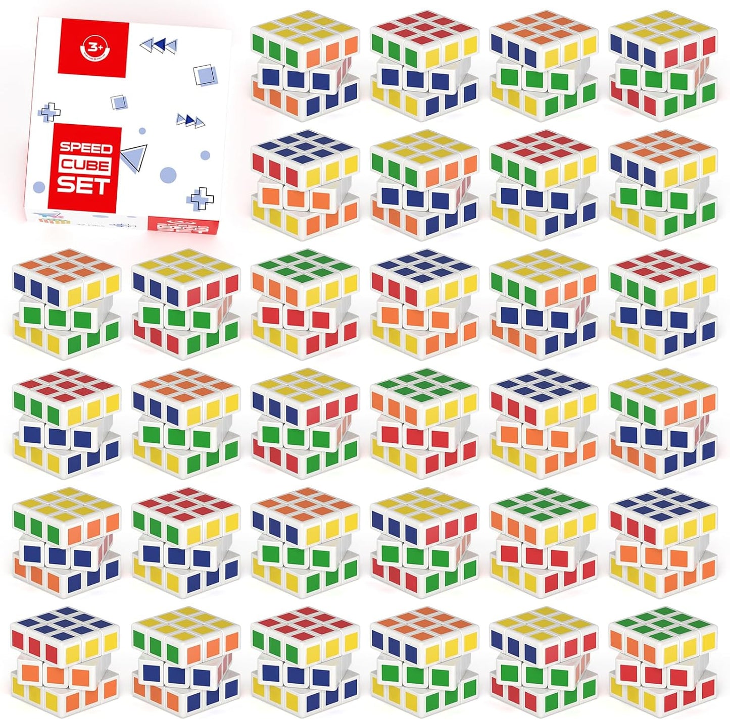 Vdealen 24 Pack Mini Cube Puzzle Party Favors for Kids, 1.18in 3x3 Magic Cube School Rewards & Classroom Prize for Students, Birthday Party Favors Easter Christmas Stocking Stuffers Gifts for Kids