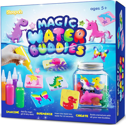 Sleepah Aqua Fairy Water Gel Kit for Kids Magic Water Elf Toy Make Your Own Squishies Craft Kits for Kids DIY Squishy Maker - Arts & Crafts for Kids Ages 5 6 7 8 9 - Gift Boys or Girls Kids Crafts