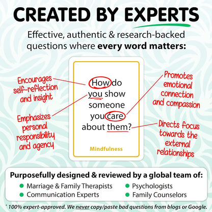 200 Safe, Trauma-Informed Conversation Starter Cards for Stronger Families - Build Support, Trust and Connection While Promoting A Sense of Safety - Parents Adults Children's Therapy Icebreaker Game
