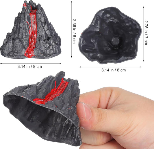 NUOBESTY 10Pcs Mini Volcano Model, Volcano Toy Scene Props for Dinosaur Habitat, Animal Scene, Sand Tray, Diorama, Fairy Garden, Desk Display, School Project, 3.15 x 2.76 x 2.36 in