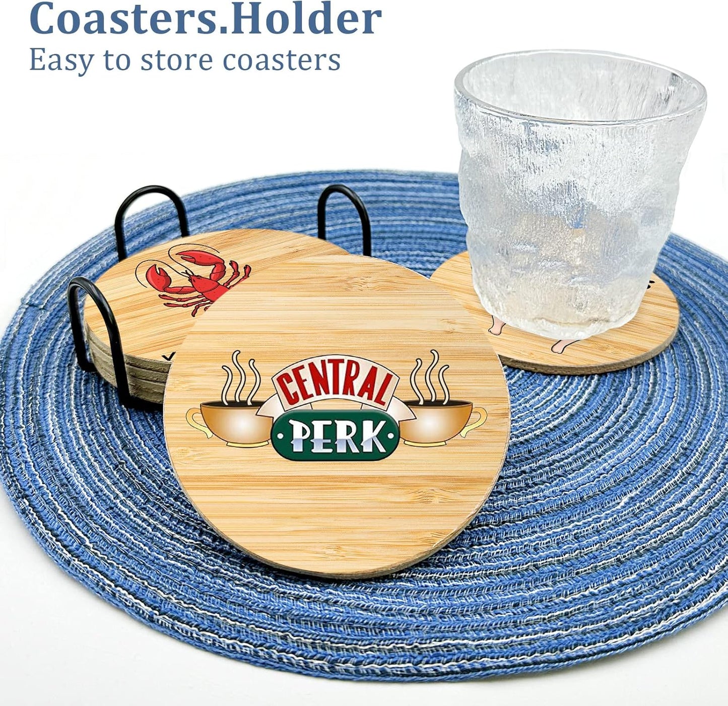 Golden Girls TV Show Merchandise,6 PCS Cork Coasters for Drinks,Funny Set with Coasters Holder,Golden Girls Fans Clean Dirty Dishwasher Magnet,Refrigerator Sign Kitchen Decor Gifts