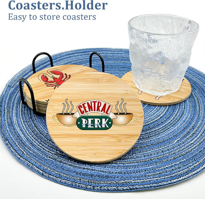 Golden Girls TV Show Merchandise,6 PCS Cork Coasters for Drinks,Funny Set with Coasters Holder,Golden Girls Fans Clean Dirty Dishwasher Magnet,Refrigerator Sign Kitchen Decor Gifts