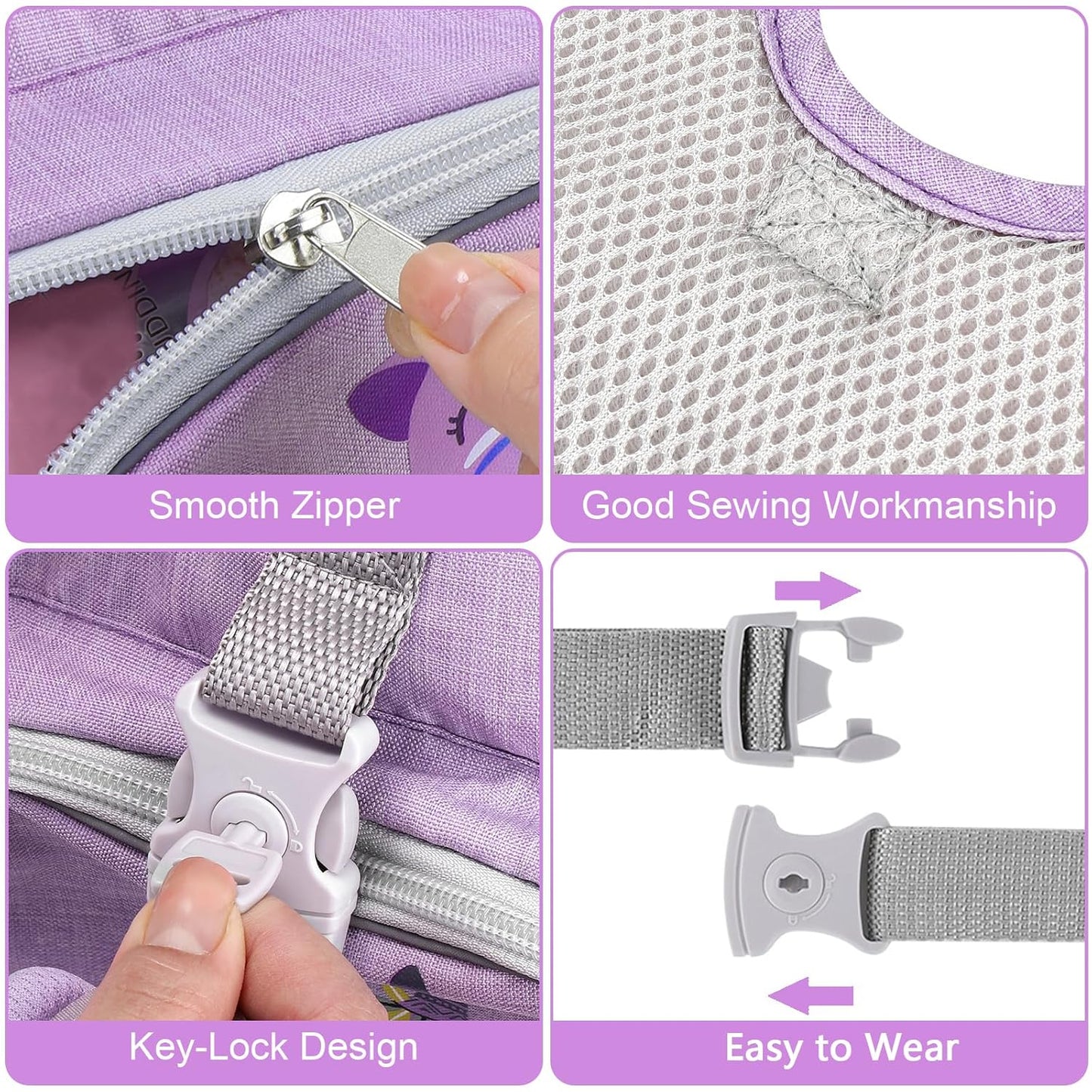 Accmor Toddler Harness Leash + Reflective Anti Lost Wrist Link, Cute Car Kids Back Pack with Hand Strap Collapsible Child Walking Restraint Belt Tether Hold Baby Boys Close for Outdoor Travel