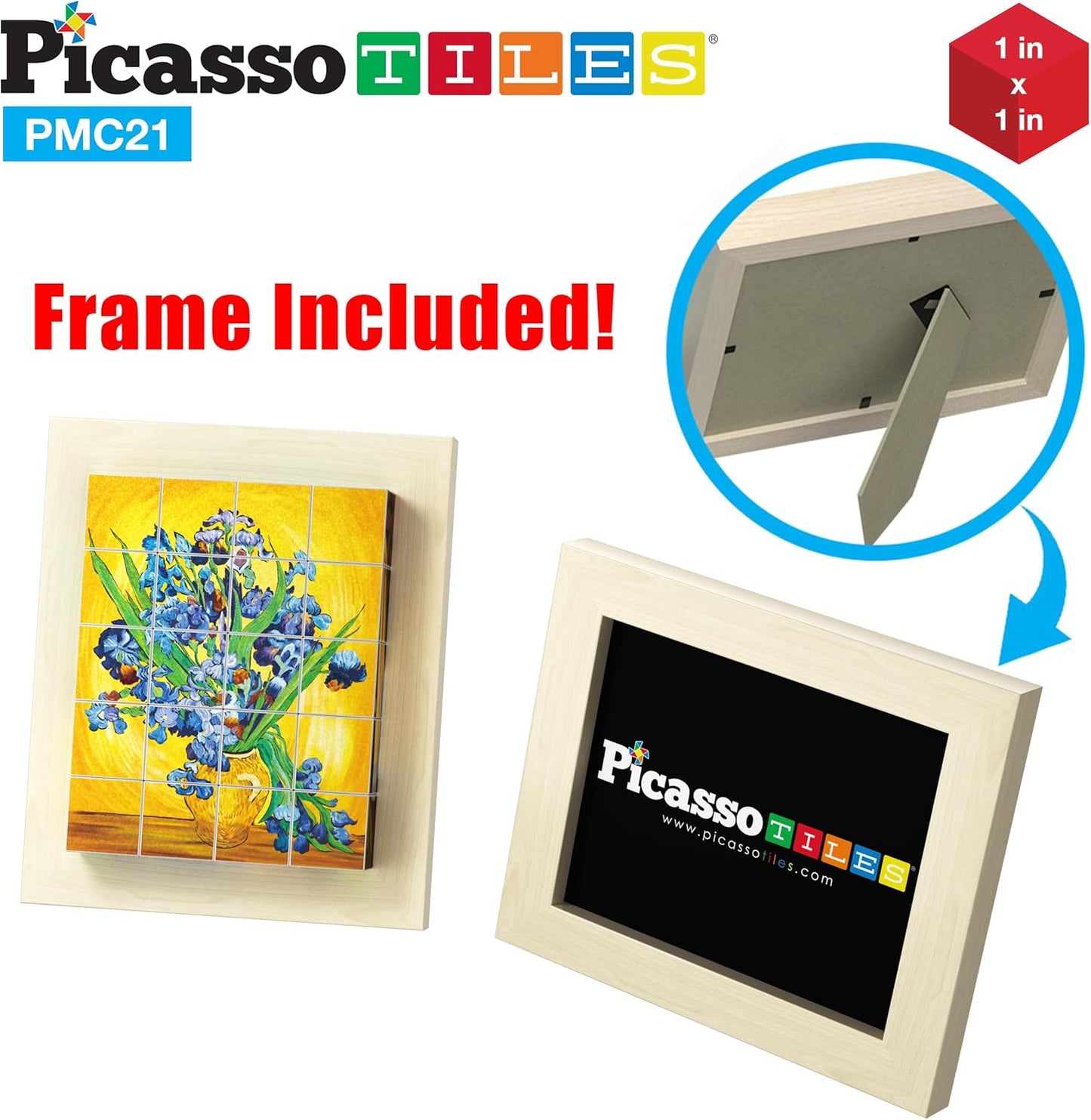 PicassoTiles Magnetic Cube Puzzle 7-in-1 Dinosaur Theme Pattern Magnet Mix Match Building Cubes Toy Set Kids Ages 3 & Up Preschool Children Promote Problem Solving Skills PMC10