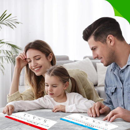 8 Packs Magnetic Number Line Boards, Dry Erase Writable and Erasable Math Board Addition & Subtraction White Board Magnets for Kids, Students, Classroom and Home (Each Measures 12” x 3.5”)
