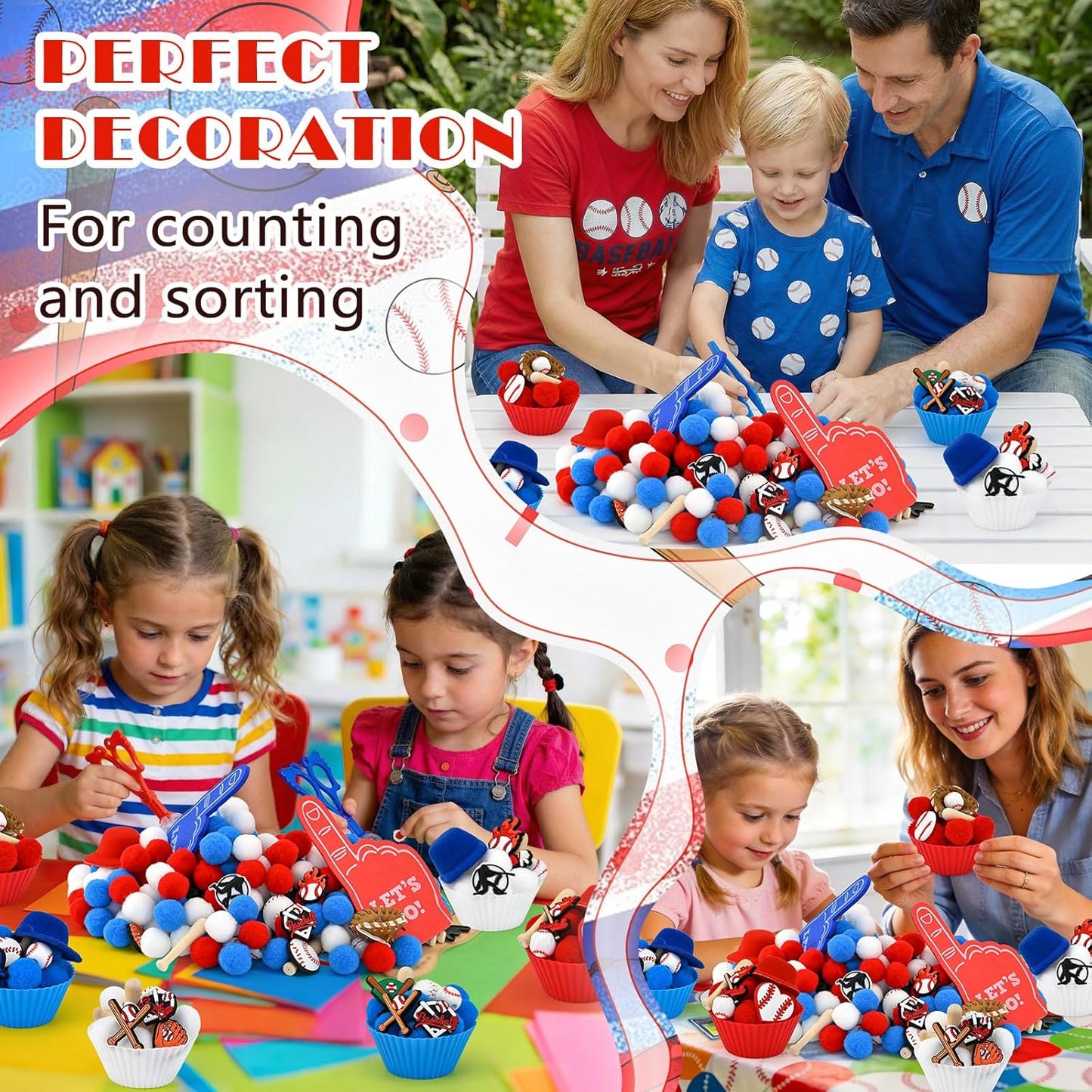 270 Pcs Numbers and Letters Sensory Bin Items Back to School Counting Sorting Sensory Bin Filler Fine Motor Numbers and Letters Geometric Figure Counts for Easter Spring Summer Sorting