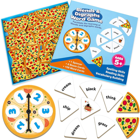 Kasfalci Blends Word Games: Phonics Flash Cards, Speech Therapy Toys for Toddlers & Kindergarten Preschool Learning Activities