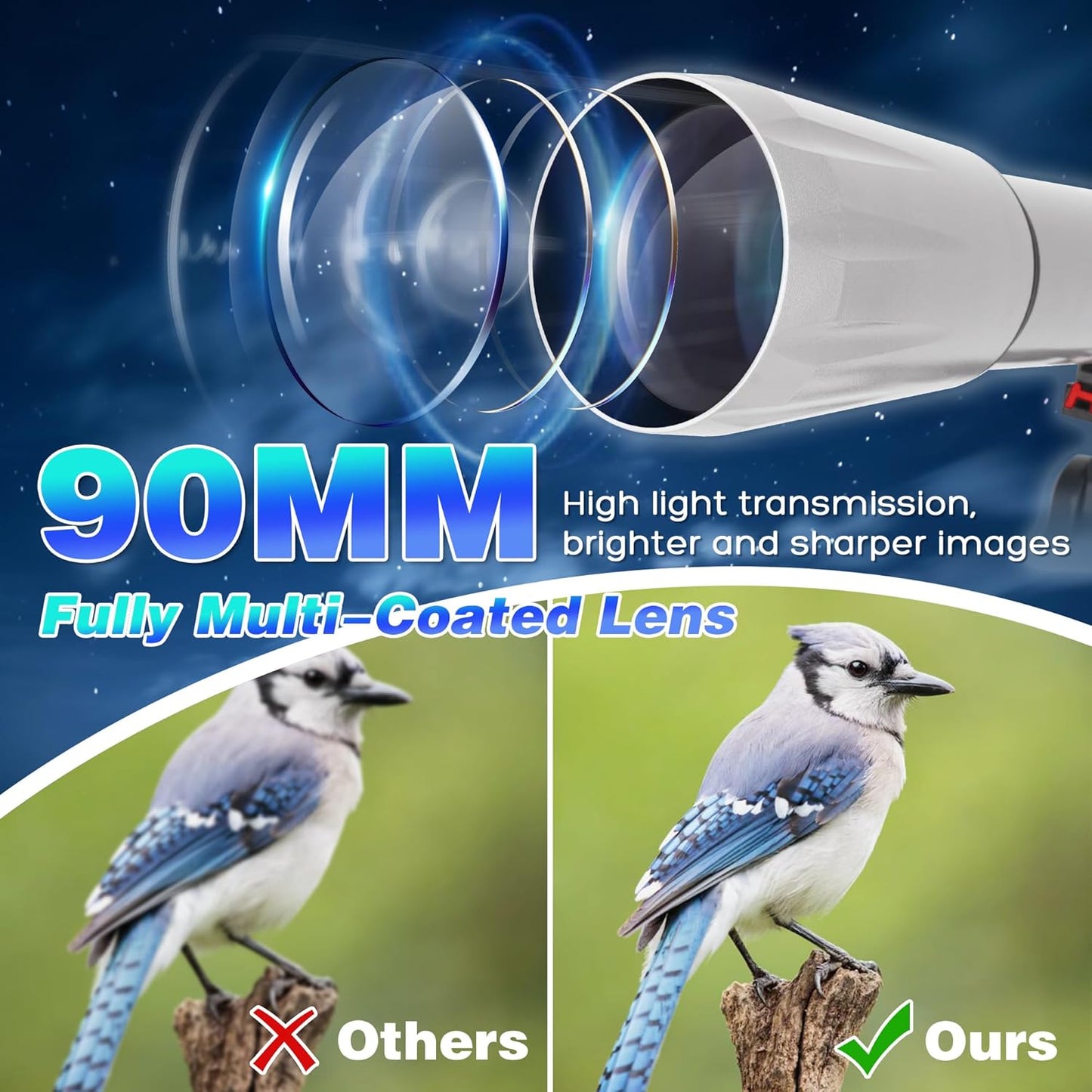 Telescope for Adults High Powered, 80mm Aperture 600mm Telescopes for Astronomy Adults&Kids&Beginners, Portable Travel Refractor Telescope with Tripod&Phone Adapter&Bag for Ground&Moon Viewing, Pink