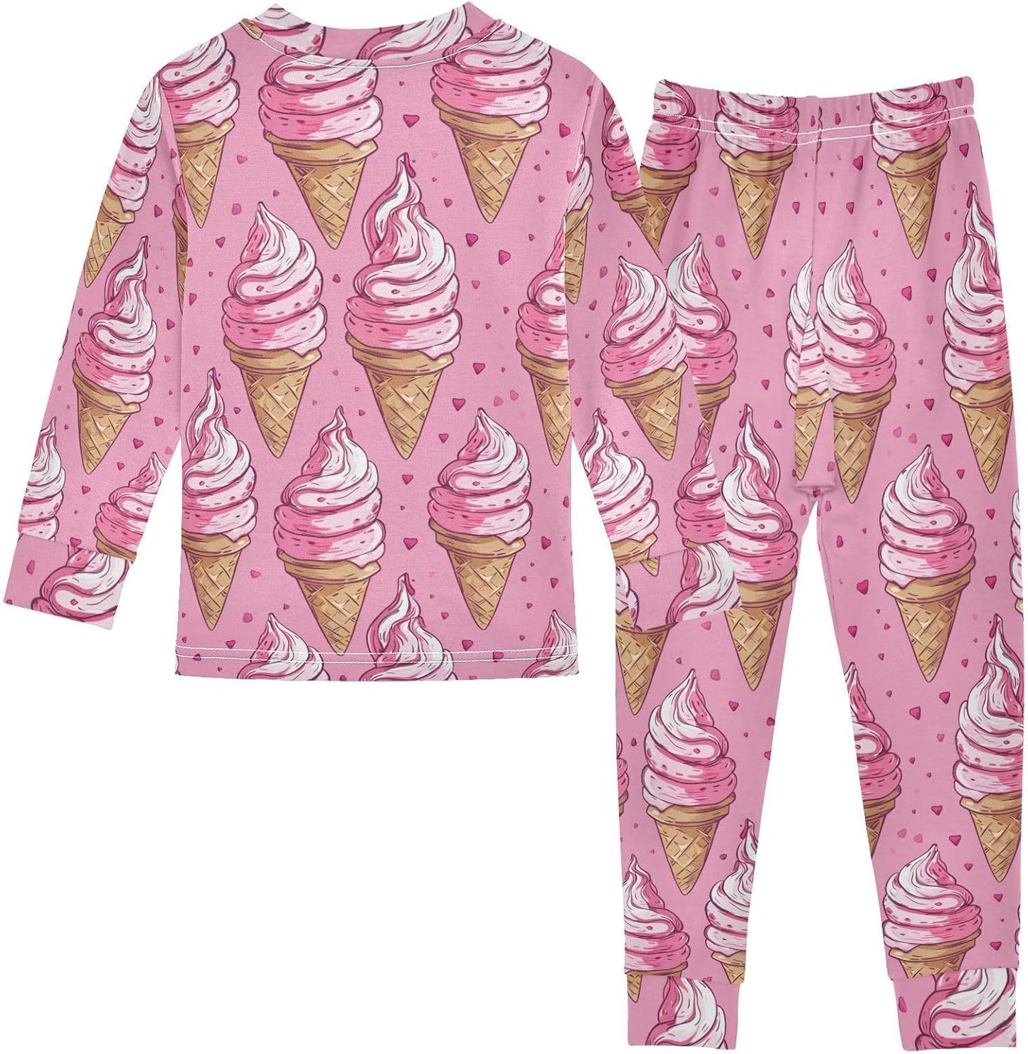 ALAZA Shark Starfish Palm Tree 2 Piece Pajama Set Long Sleeve Top and Pants Sleepwear Unisex - Colors B