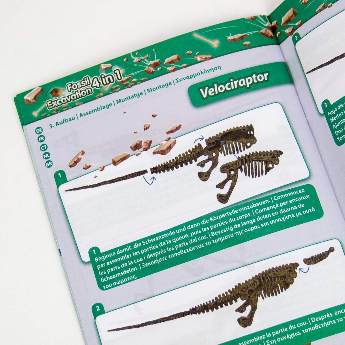 Science4you Dinosaur Fossil Excavation Kit 4 in 1 - Fossil Digging Kit for Kids, Build 4 Dinosaur Fossils, 46 Pieces, Archeology Set, Hunting Kit - Dinosaur Toys, Games for Boys and Girls Age 6+