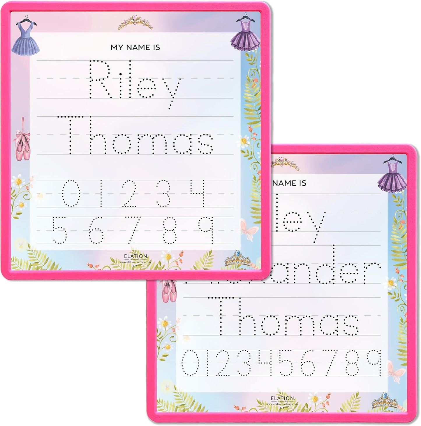 Kid's Name Tracing Board | Dry Erase Letter Tracing | Reusable Writing Practice Board | Personalized | Ballet Theme