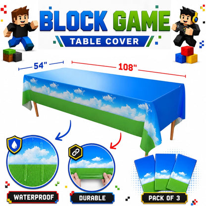 Blue Orchards Science Table Covers (Pack of 3) - 54"x108" XL - Science Birthday Party Decorations, Chemistry Party, Laboratory Theme Table Cloth