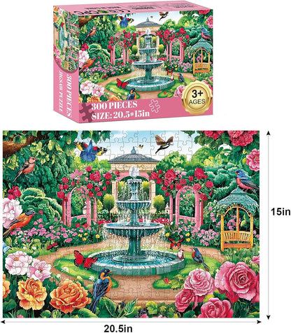 300 Piece Puzzles for Adults,Beautiful Nature Landscape Puzzle for Adults Kids Seniors,Recycled Cardboard Unique House Puzzle 300 Piece,Challenging Family Game Great Gift for Family Friends,20.5x15 in
