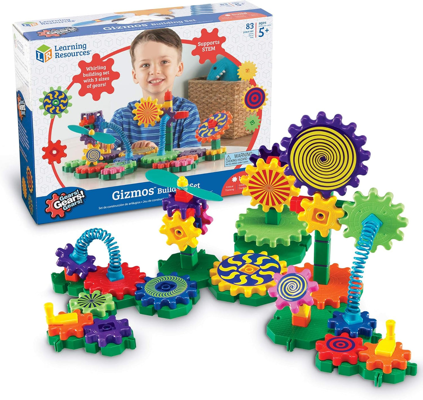 Learning Resources Gears! Gears! Gears! Space Explorers Building Set - 77 Pieces, Ages 4+, STEM Activities, Fine Motor Skills, Toddler Explorer Kit, Science and Construction, Boys and Girls Gifts