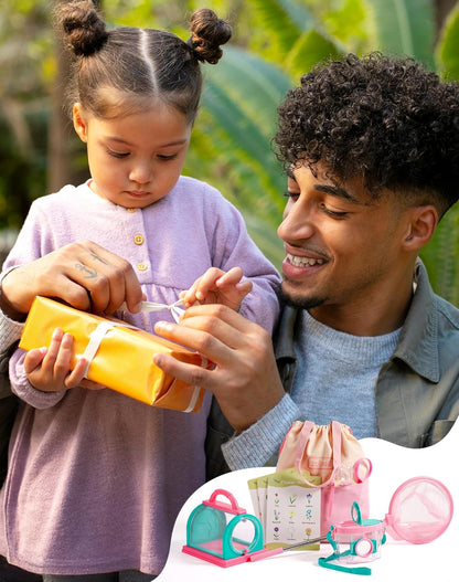 ROBUD Bug Catcher for Kids, Bug Catcher Kit with Bag Kit, Outdoor Exploration Set for Camping, Montessroi Toy for Kids Coming Closer to Nature，WRP07