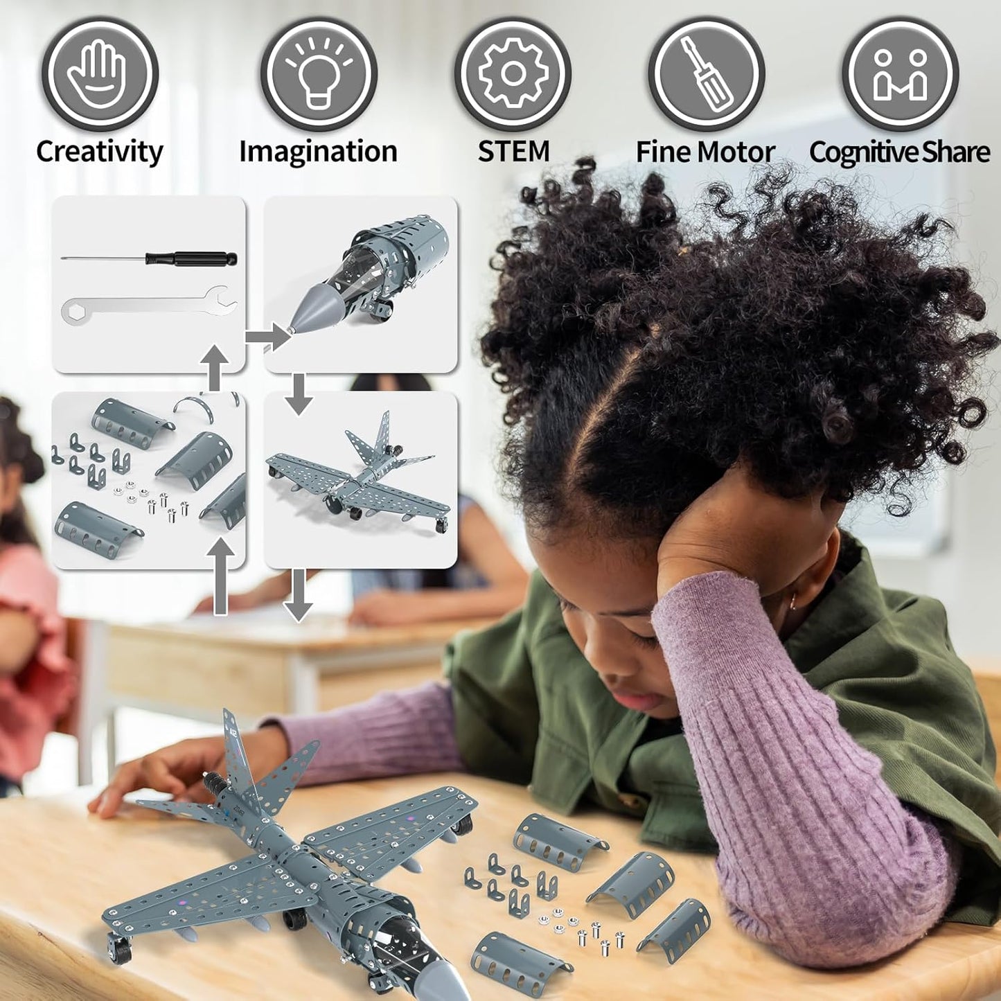Lucky Doug STEM Building Projects Model Truck Set - Building Toys for Kids Ages 8-12, Assembly Science Army Toys for Boys 8 9 10 11 Years Old