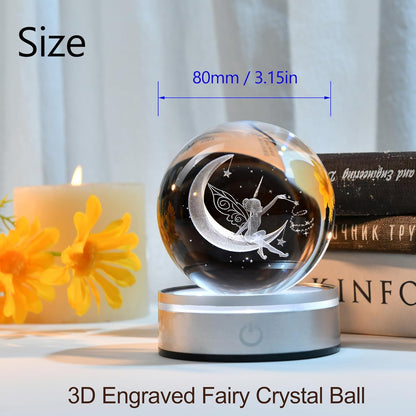IFOLAINA 3D Solar System Crystal Ball Model Gift Space Astronomy Gift Planets Multicolor Universe Globe Ball Science Astrophysics Gift Night Light Kids Bedroom Adults Gift