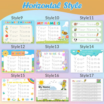 Custom Handwriting Practice Sheets Personalized Name Tracing Worksheets Customized Name Practice Writing A4 Size pape for Preschool Kindergarten Kids