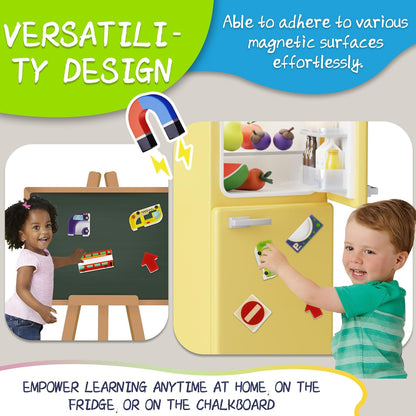 Marble Run for Kids, Vertical Magnetic Marble Maze Track with Doodle Board & Residue-Free Nano-Adhesive, STEM Explorers Brain Teaser Toy for Boys Girls Ages 3-12, Creative Thinking Games Gifts