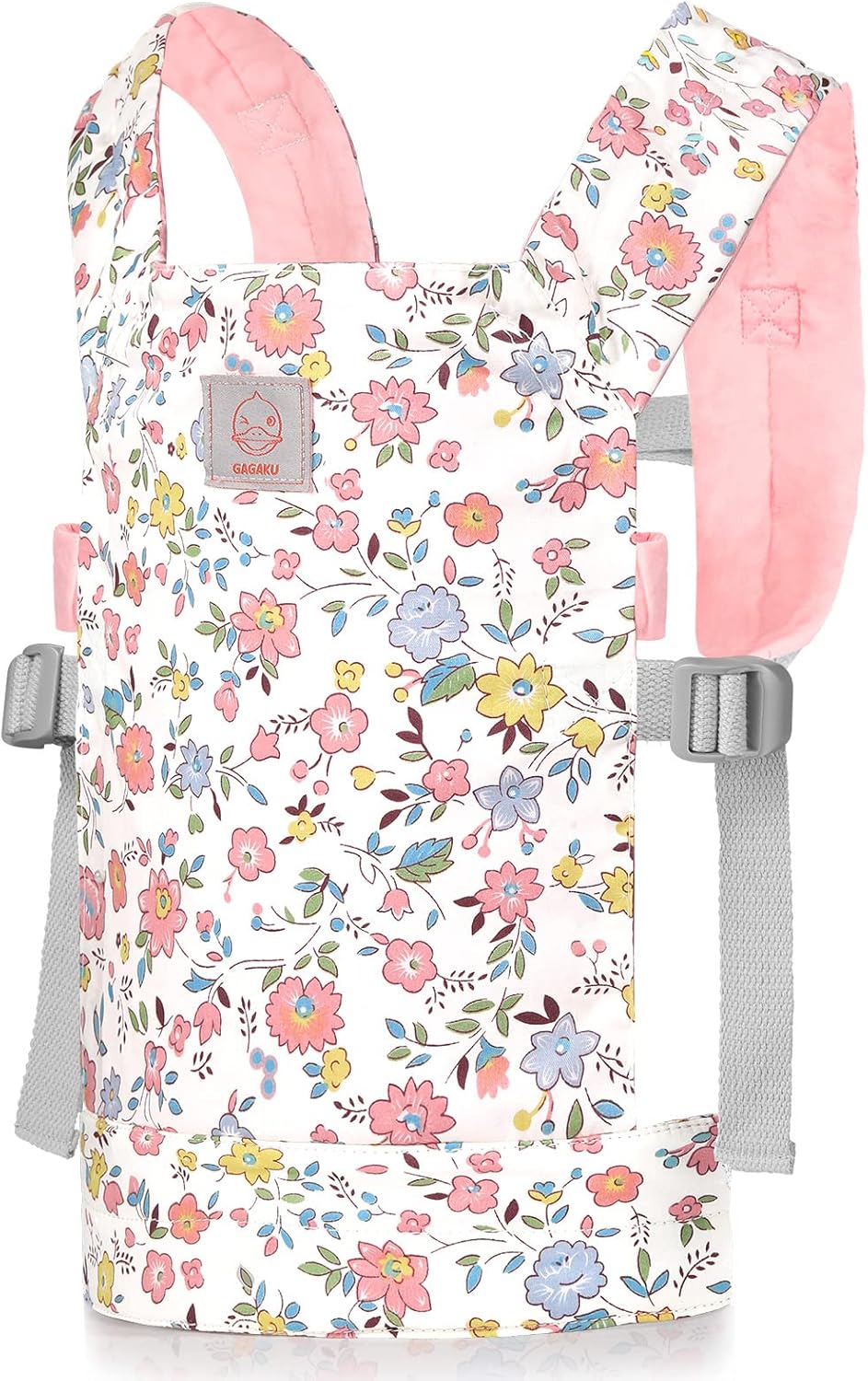 GAGAKU Doll Carrier for Kids, Toy Baby Doll Carrier, Reborn Dolls Carrier Toy Baby Sling with Adjustable Straps, Baby Doll Accessories - Green - Camellia