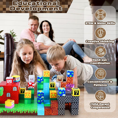 GraceDuck 300 PCS Magnetic Blocks - Magnetic Building Blocks, Stacking Magnets for Kids, Sensory Toy for STEM Montessori Sensory Toys for Kids 3+ Boys and Girls Christmas Birthday Gifts