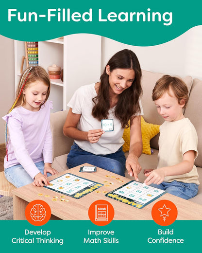THE BAMBINO TREE Multiplication and Division Facts Bingo Game - 3rd 4th & 5th Grade Educational Math Learning for Classroom & Homeschool