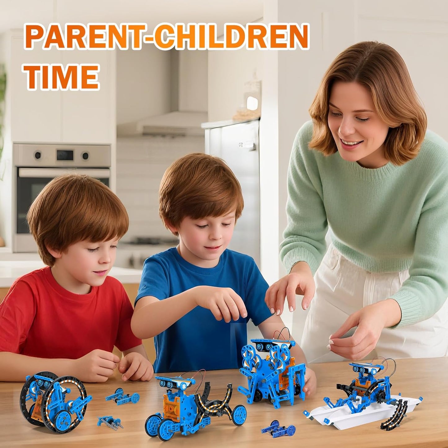 AESGOGO STEM Projects for Kids Ages 8-12, Solar Robot Science Building Kits, Birthday Gifts for 8 9 10 11 12-16 Year Old Boys Girls Teens, Robotics Powered by Sun or Battery(Not Include).